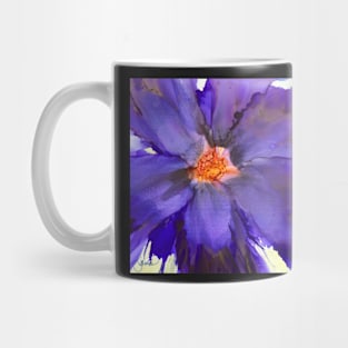 Blue Violet Bloom in Alcohol Ink Mug